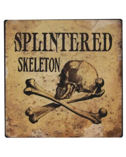 Vintage Metallschild "Totenschädel & Knochen" 20cm