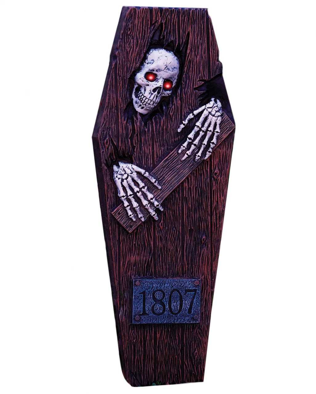 Skelett Aus Dem Sarg Ausbrechend Mit LED Augen