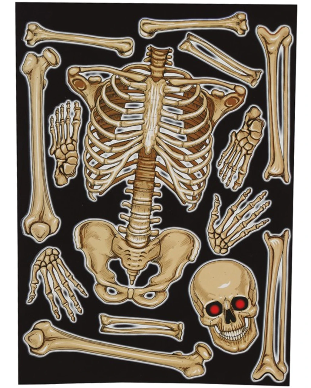 Fenster Deko Skelett 30x40 Cm