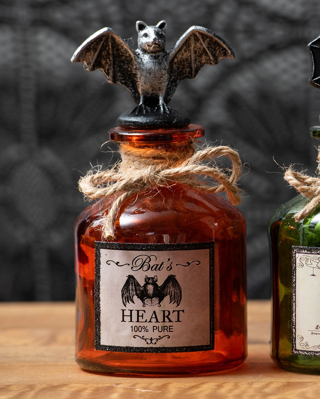 Zaubertrank Glasflasche Fledermaus Herz – Bild 2