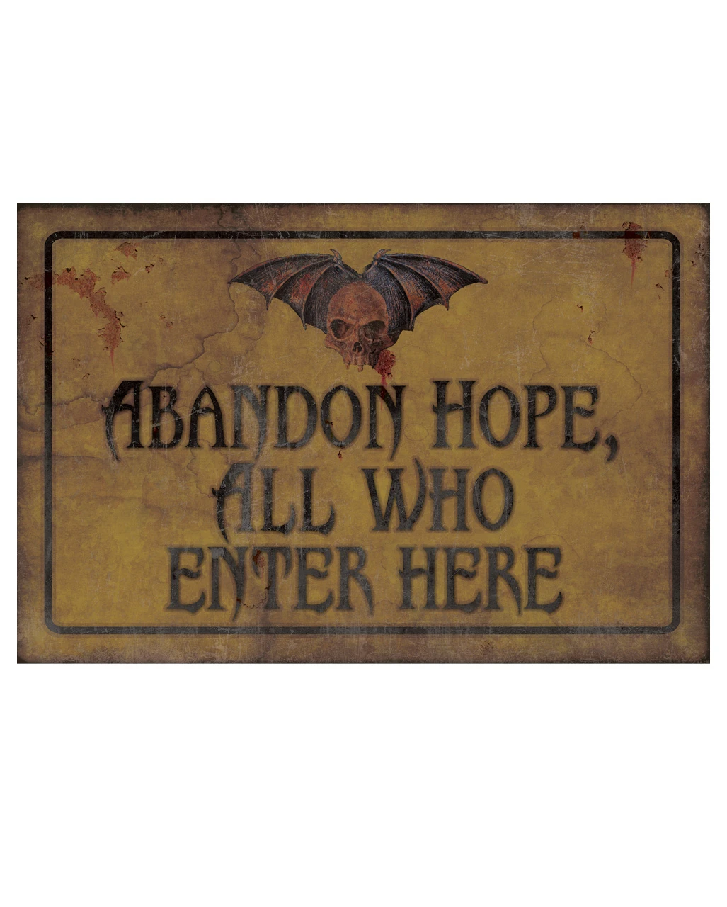 Vintage Abandon Hope Schild 43x11cm