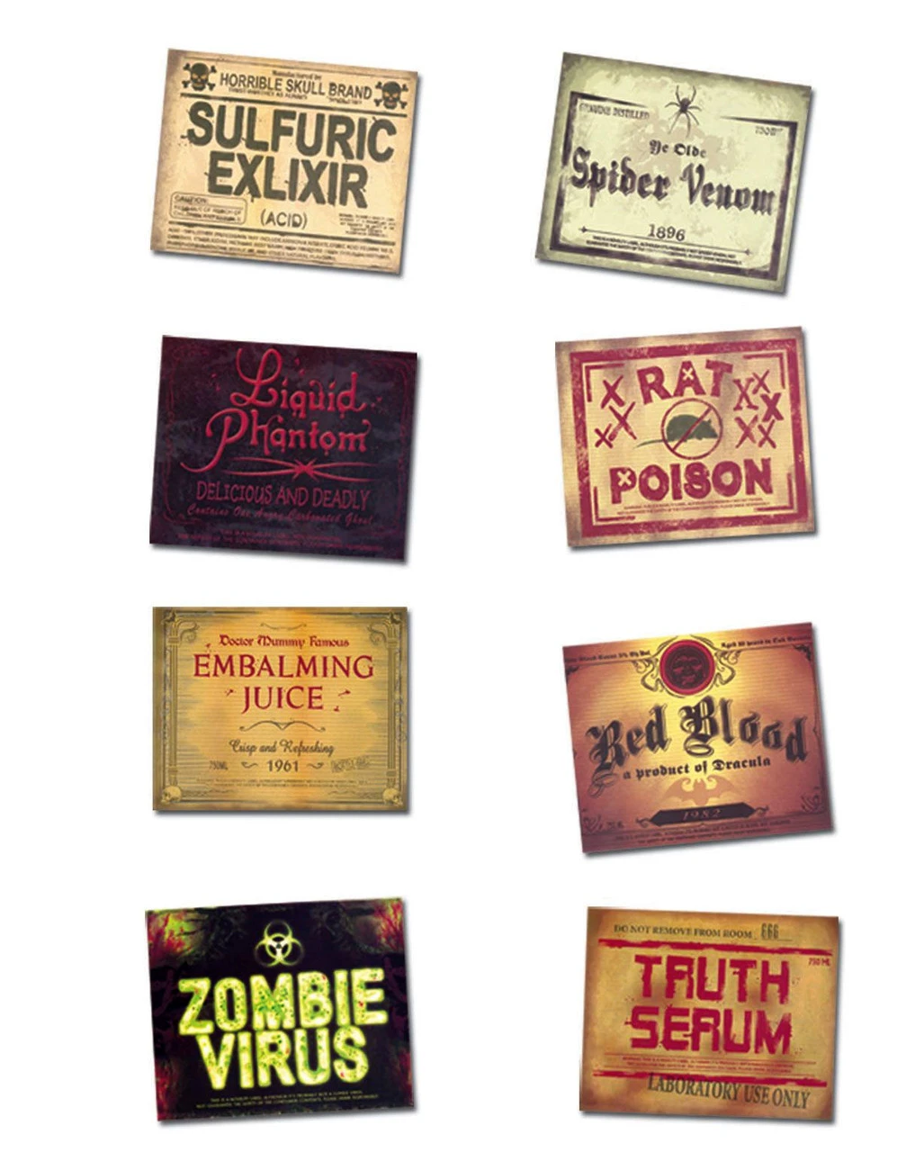 Halloween Flaschen Sticker 8 St. – Bild 2