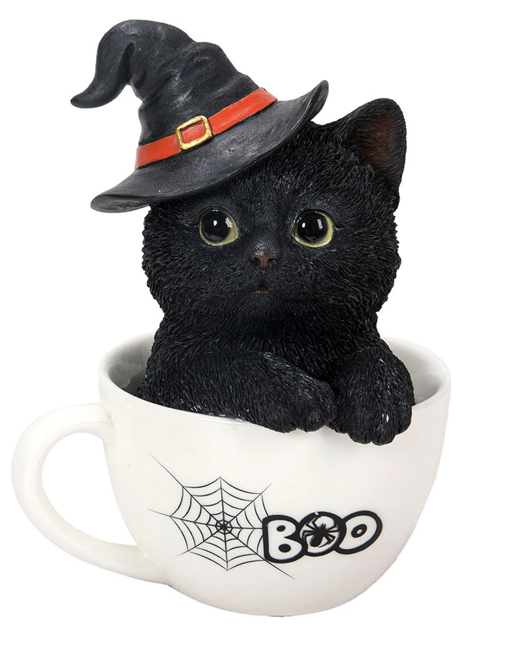 Halloween Katze In Teetasse 16cm