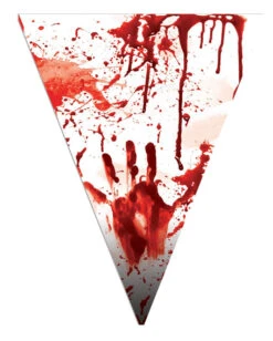 Blutige Halloweengirlande Mit Handabdruck 5m