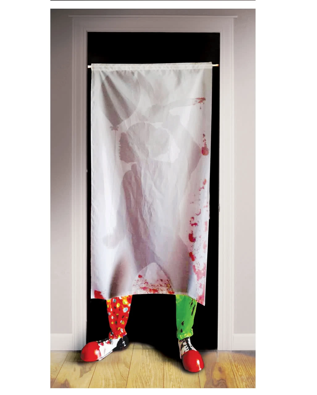 Horror Clown Vorhang Mit Füßen