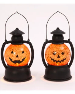 Leuchtende Wasserkugel Halloween Kürbis Laterne 20cm