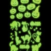Leuchtende "Kürbisse & Katzen" Halloween Sticker