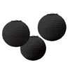 Schwarzes Papier Lampion Set 3tlg.