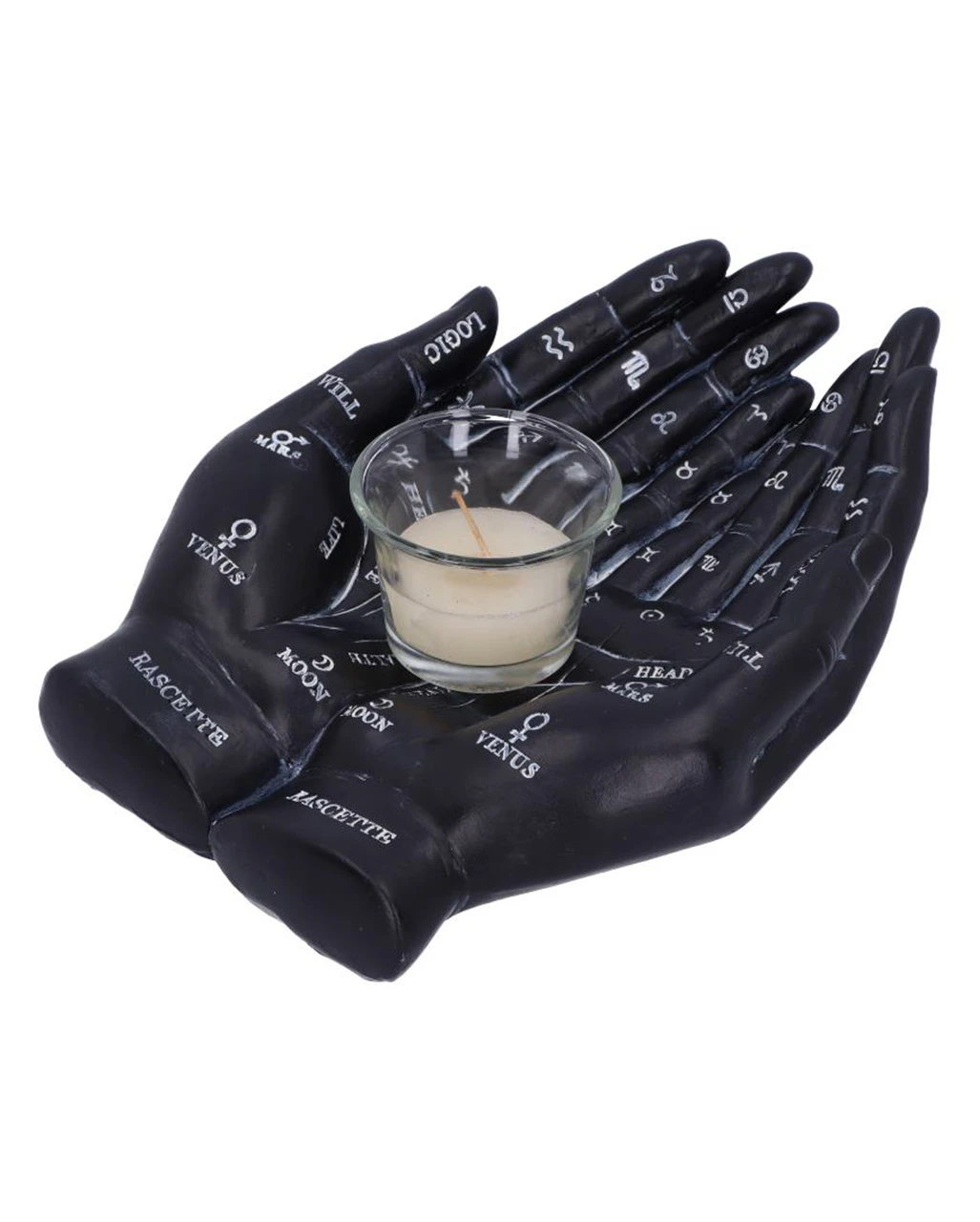 Schwarze Chiromantie-Hände Teelichthalter – Bild 2