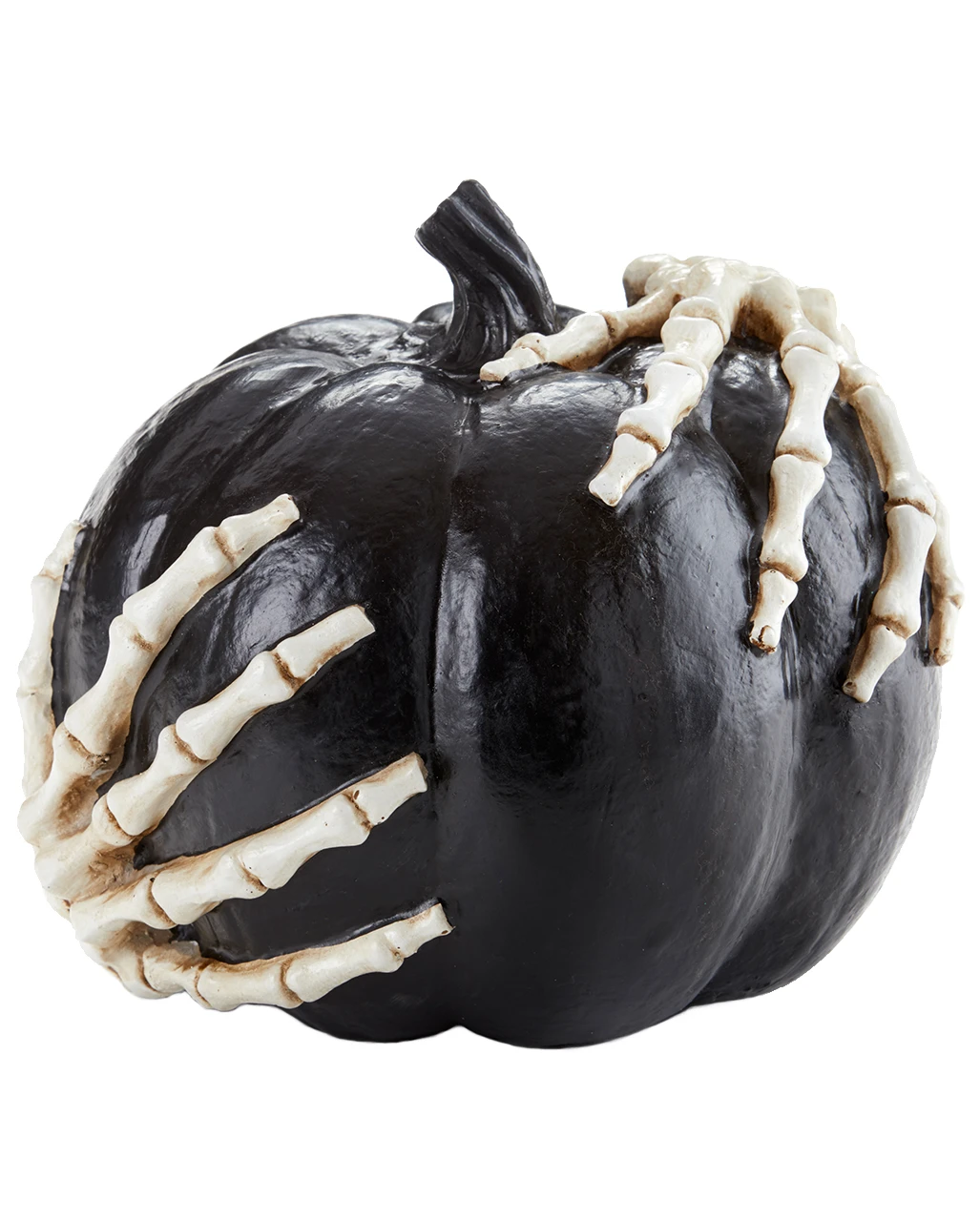 Kürbis Mit Greifenden Skeletthänden Schwarz