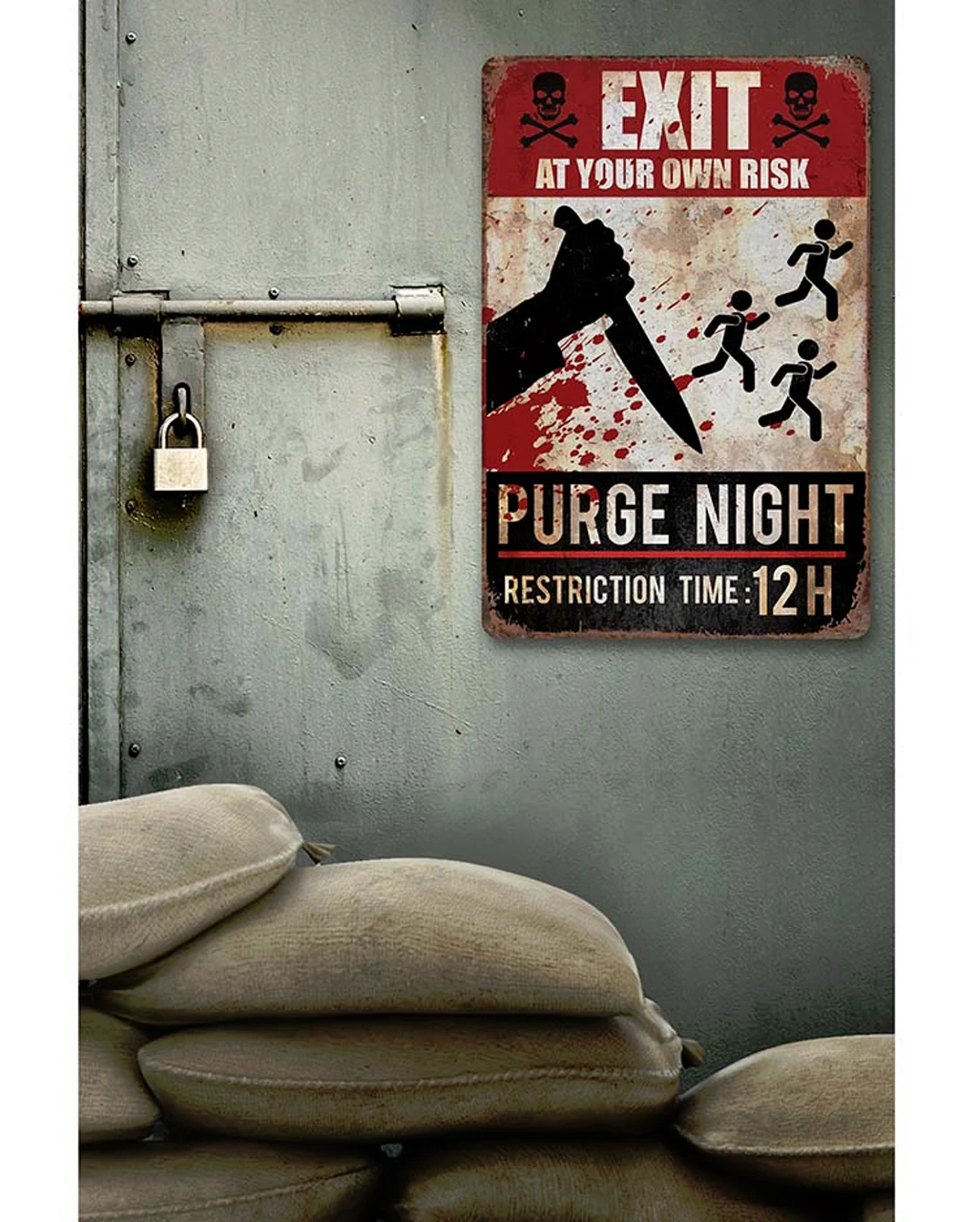 Purge Night Warnschild 24x36 Cm – Bild 2
