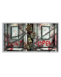 "Don't Open" Zombie Banner